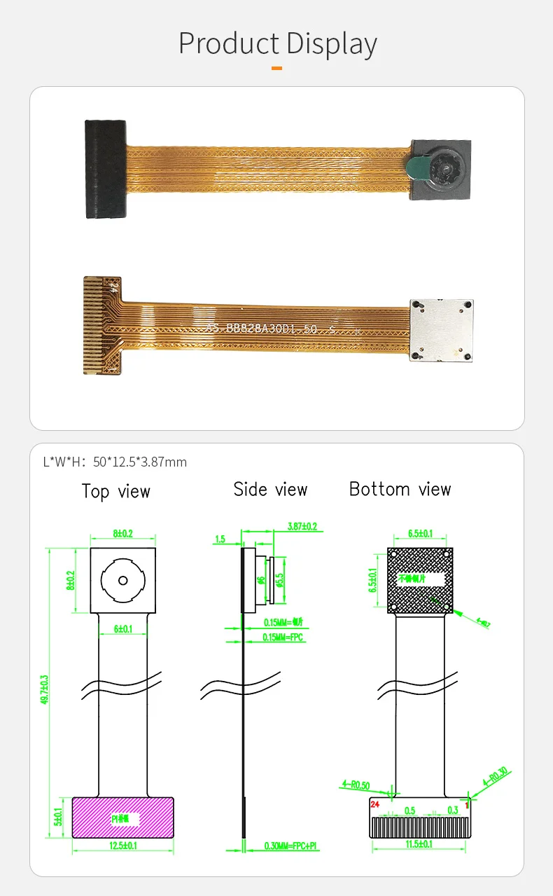 DGZX DVP HD 0.3MP Vga 30fps Camera Module插图1
