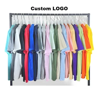 High Quality Unisex Short Sleeve 100% Cotton Oversized Embroidered Logo Screen Custom Tshirt Men's T-shirts T Shirt