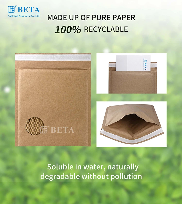 100 Curbside Recyclable Paper Padded Mailers Kraft Paper Mailers Envelope Kraft Mesh