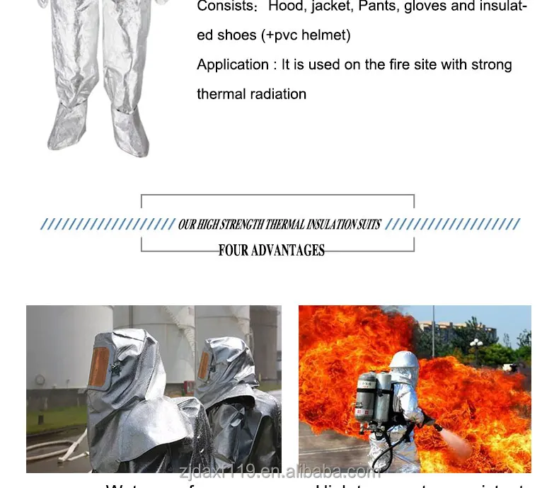 1000 Degrees Anti Radiation Aluminized Fire Fighting Suits Anti Heat Suit Buy Tuta0 Anti