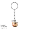 Crazy agate apple keychain