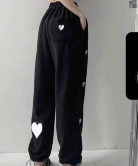 M-2XL Spring/Summer New Drawstring Sports Casual Pants Love Women's Leggings