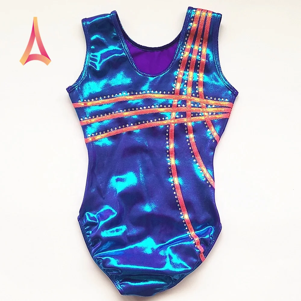 Support for Custom Design Gymnastics Leotards Girls Sleeveless Leotard for Sale