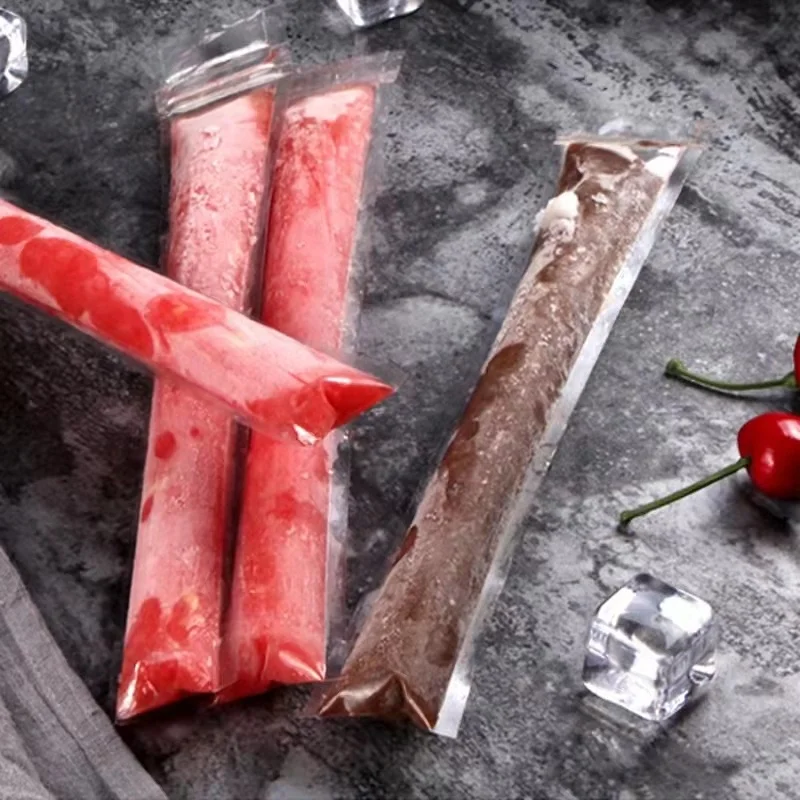 In Stock Ice Popsicle Mold Bags Freezer Tubes with Double Zip Seals