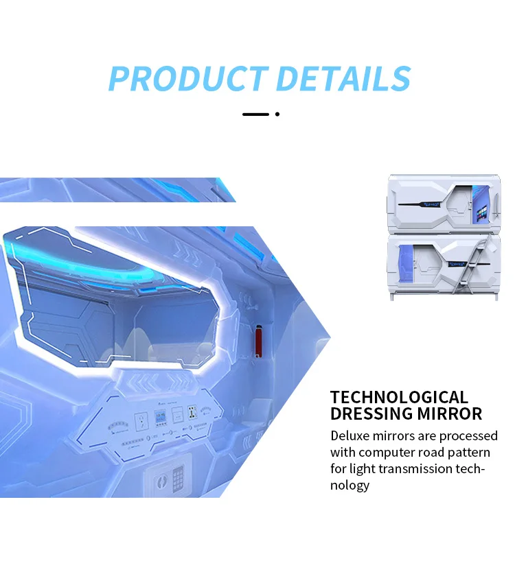 Sleeping Pod Bed Capsule Box Furniture Metal Stainless Steel Hotel