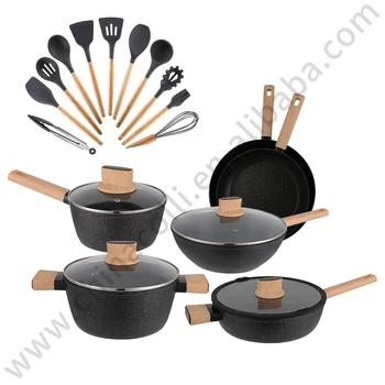 2022 Wholesale Eco-Friendly Smokeless Nonstick Pan 10 Pieces Cookware Set for Kitchen Cooking