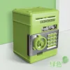 Salvadanaio verde con password-porta principale-scatola inglese