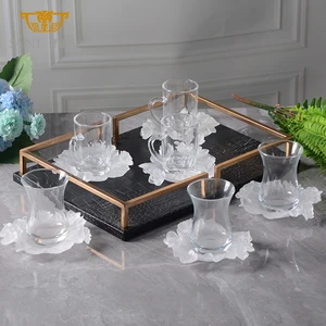 2026 Ramadan New Crystal Glass Home Decorative Custom Coffee Cup Set Giveaways Manufacturer