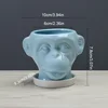 Blue ape head