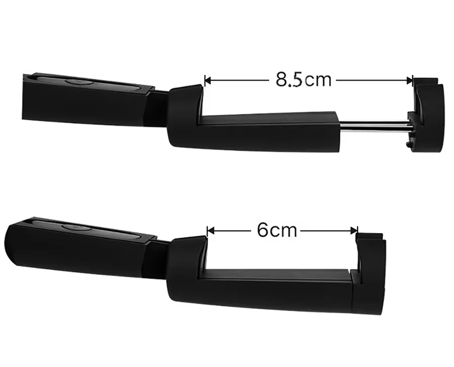 Portable Mini Wireless Mobile Phone Tripod Flexible Metal Selfie Stick Holder for Apple iPhone Indoor/Outdoor Home Bed Desk Use