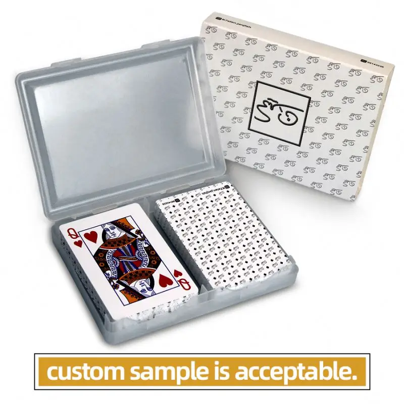 Free Shipping Print Custom Barcode Spanish Pvc Poker Casino Set Box Scopa Napoletane Deck of Playing Card