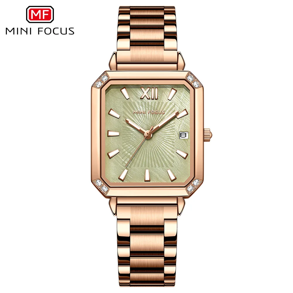 SKU0047 Retro Mini Gold Women Fashion Square Watch Stainless steel + gift bag Amazon.com: OLEVS Women main image 4