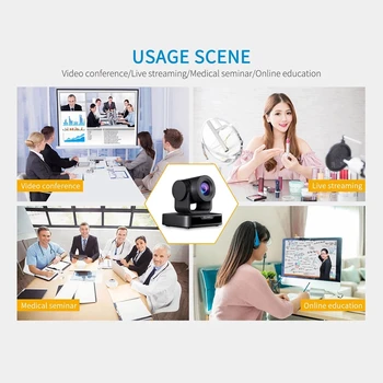 FEELWORLD USB10X 10x Zoom USB2.0 PTZ Video Conference Camera HD 1080p Plug and Play for Teleconference Broadcast Live Streaming detail image