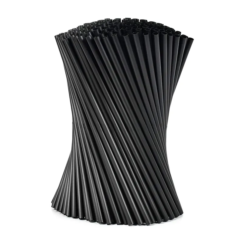 100% Plasticless Biodegradable Stirring Straws, Black Disposable Straws ...