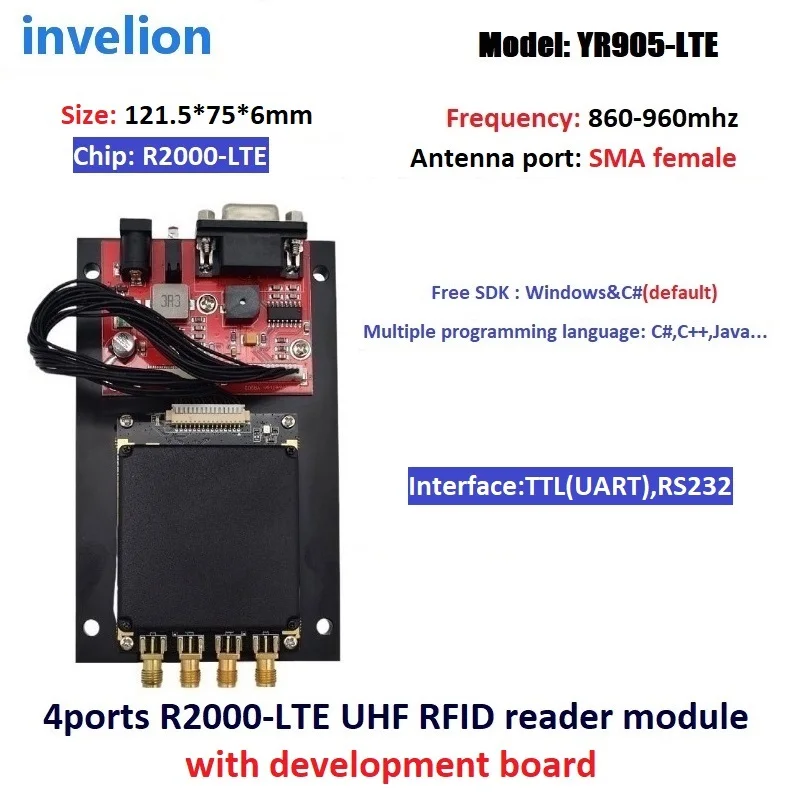 Long Distance UHF RFID Module R2000 LTE  4 8 16 Ports Impinj RFID Reader Module Embedded System for Smart Shelf Asset Tracking