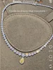 Custom 925silver and zircon necklace