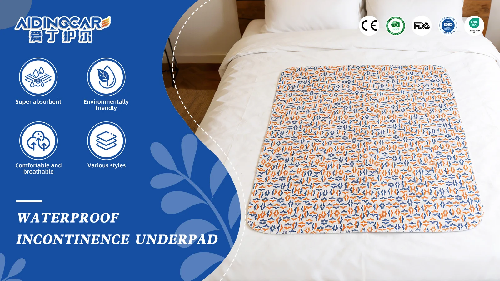 Wholesale Washable Reusable Waterproof Underpads Heavy Absorbency Bedw - product detail 1