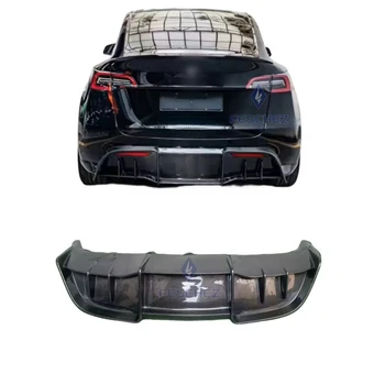 High Quality Ad Style Carbon Fiber Rear Diffuser Rear Bumper For Tesla Model Y 2019