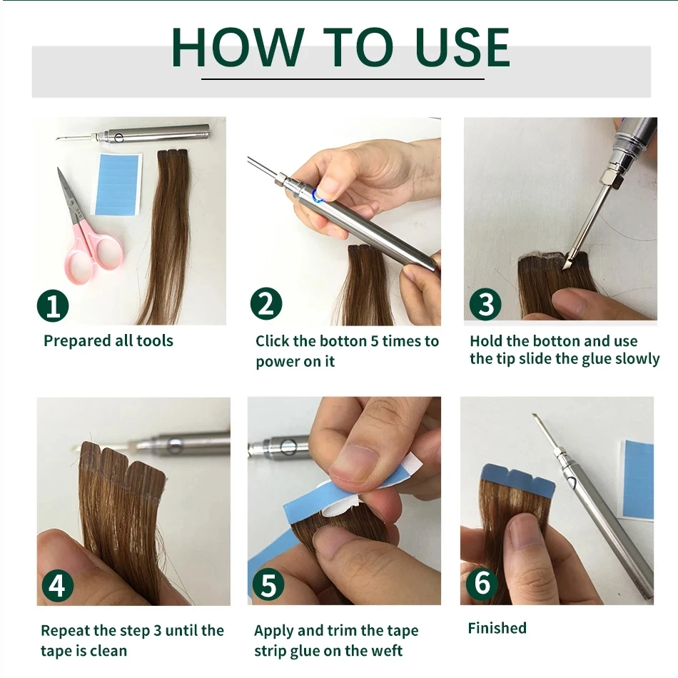 Electric Tape Hair Extensions Remover For Wigs Adhesive Tape Removing