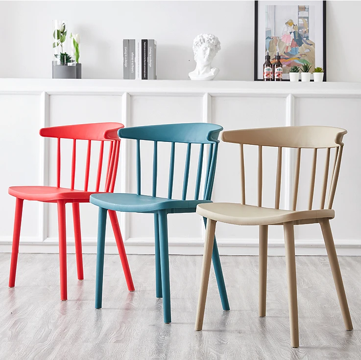 New Design home furniture stackable Simple Chair PP Plastic Restaurant Dining Chair.