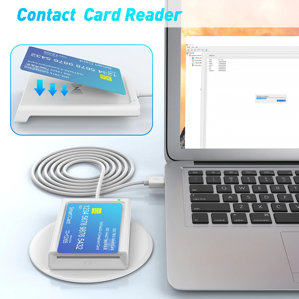 Rocketek OEM NFC Smart Card Reader Credit Sd Tf RFID Card Reader Write for Windows Android Linux