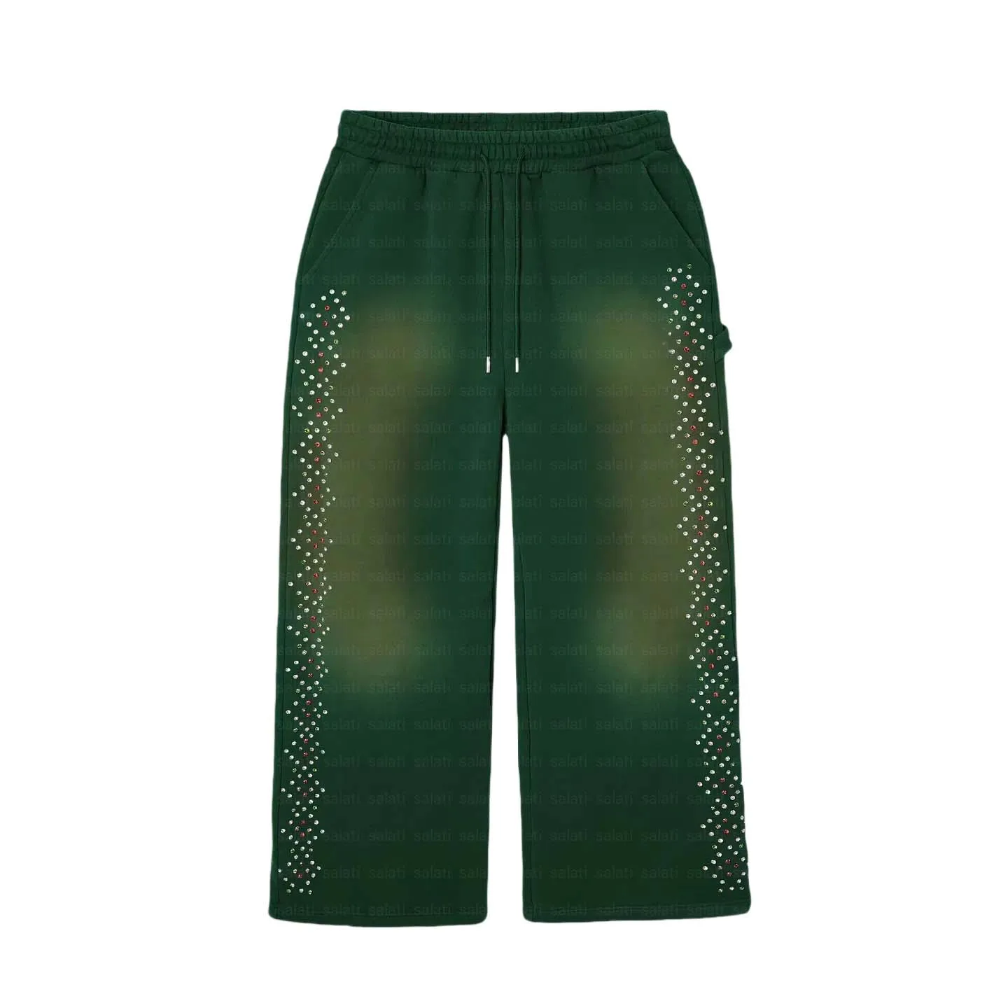 Salati Essentials High Quality Jogger Straight Leg Blank Acid Wash Rhinestone Tracksuit Pant Trackpants Baggy Sweatpants for Men gallery 9