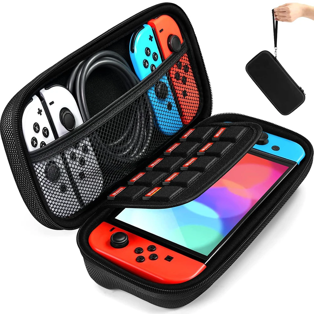product laudtec carrying case for nintendo switch 2 2025 console hard case with smart storage for accessories and games pockets gift box-7