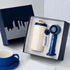 Business Blue - Coffee Cup Thermos+Small Fan