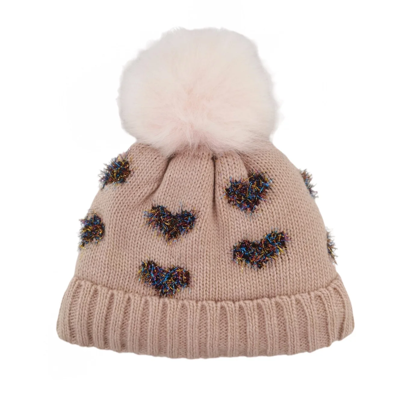 cute style new trend hot sale pink hats women winter knitted