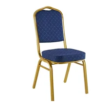 Factory price hotel furniture fabric covered aluminum frame wedding chair banquet chair for sale