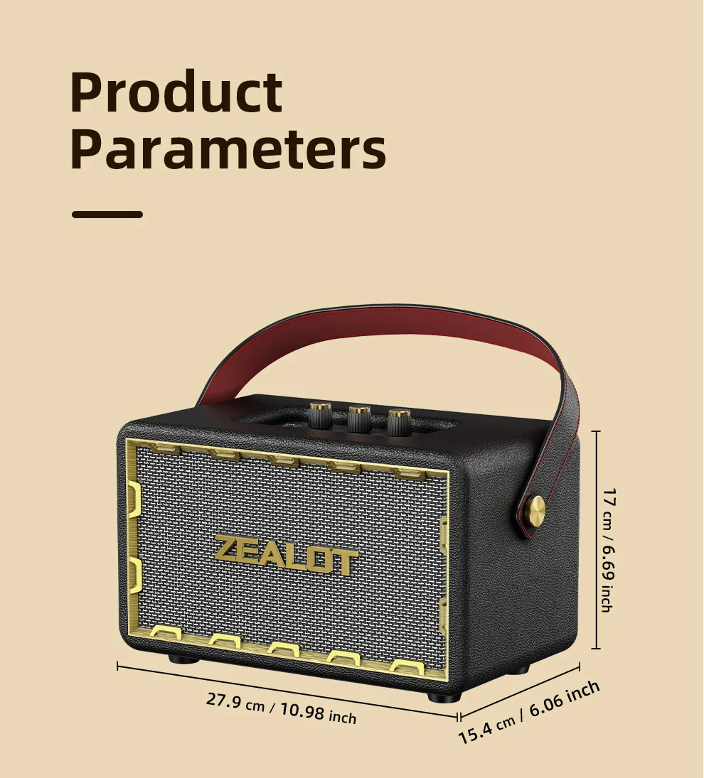 新品未利用　ZEALOT MT01 ワイヤレススピーカー ZEALOT MT01 ポータブル 60W ワイヤレススピーカー、4つのサブ