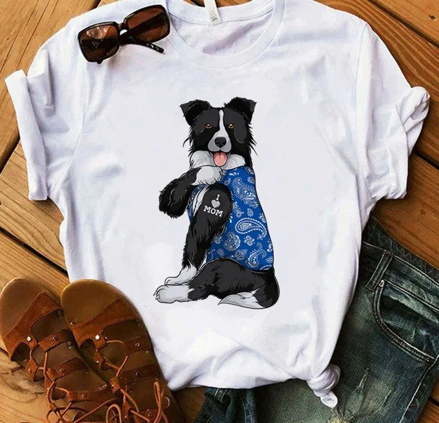 Border collie mom t shirt Clearance