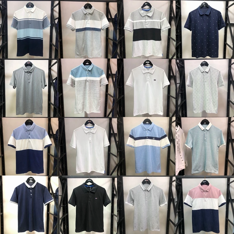 High Quality Cotton 2022 Customized New Design Striped Wholesale in China  Men's Man Short Sleeve Polo T-shirt T Shirt Golf Shirt