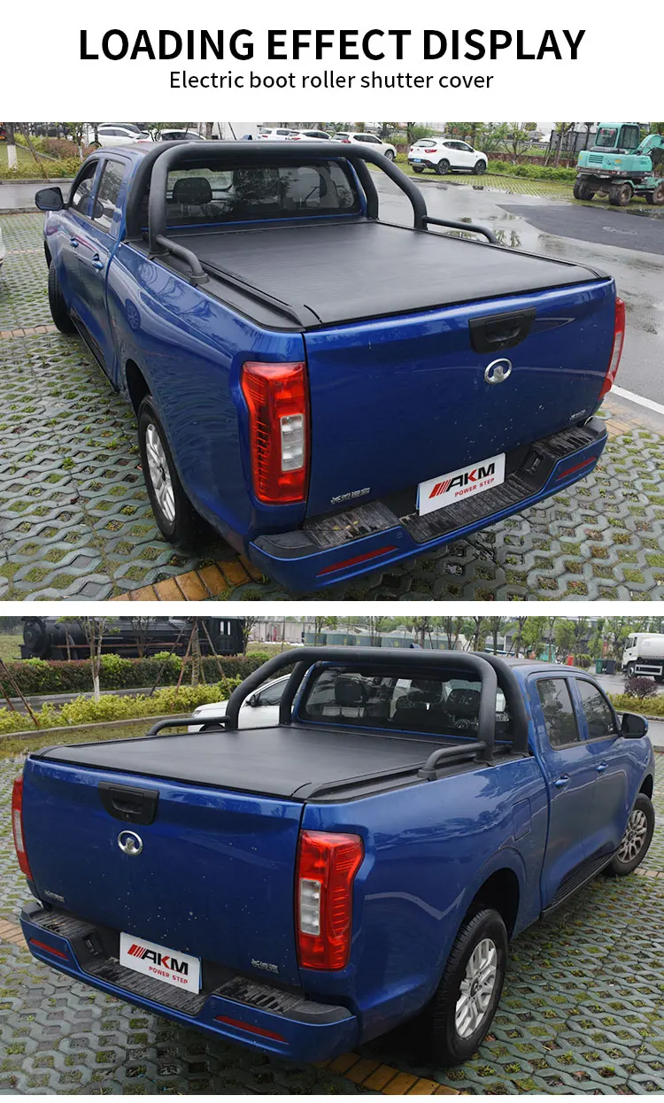 Waterproof Aluminum Alloy Phone App Remote Control Roller Shutter Bed Cover for GWM Poer Great Wall PAO Tonneau Cover manufacture