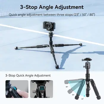 SmallRig VT-20 Aluminum Mini Tripod, 20" Desktop Tripod with 360 Ball Head, Compact Desktop Tripod for DSLR Camera Video product image