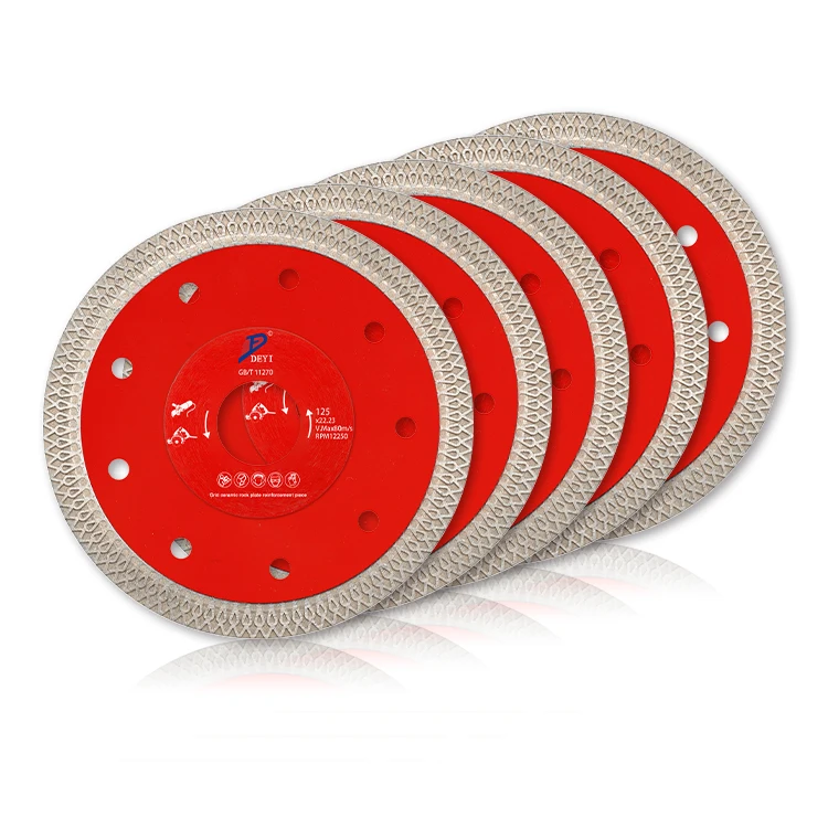 DEYI OEM High Quality Diamond Saw Blade Disk 115/125/180/230mm Mesh Thin Turbo Cutting Saw Blade for Porcelain Tile