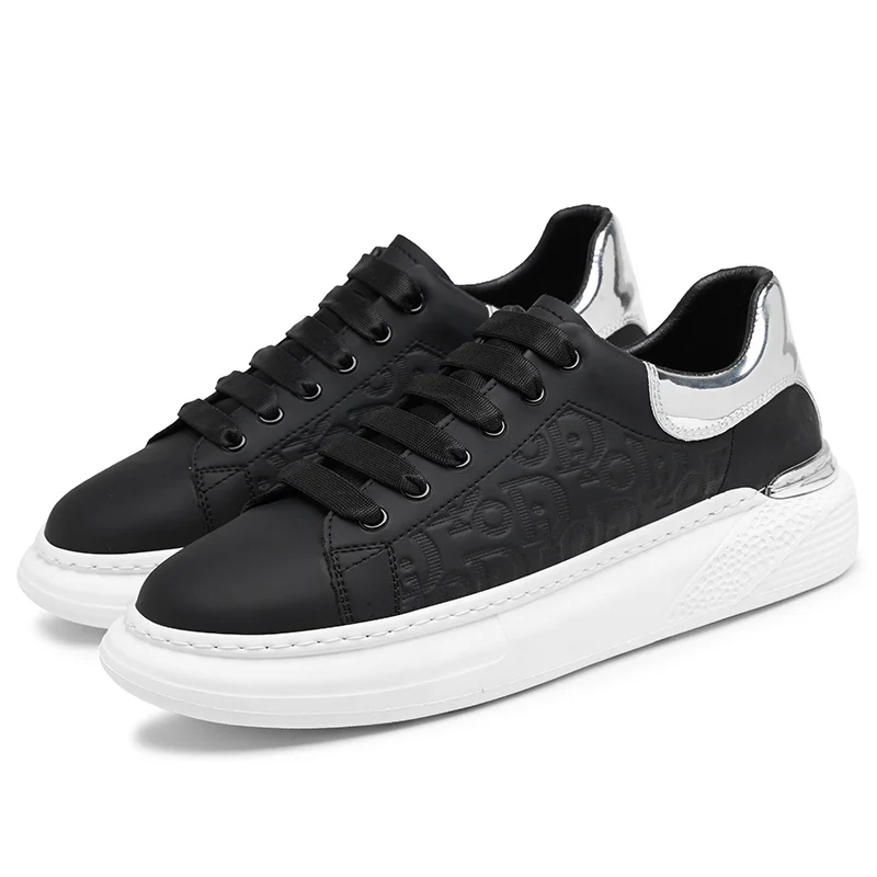 Low Cut White Skateboard Shoes Men Business Formal Casual