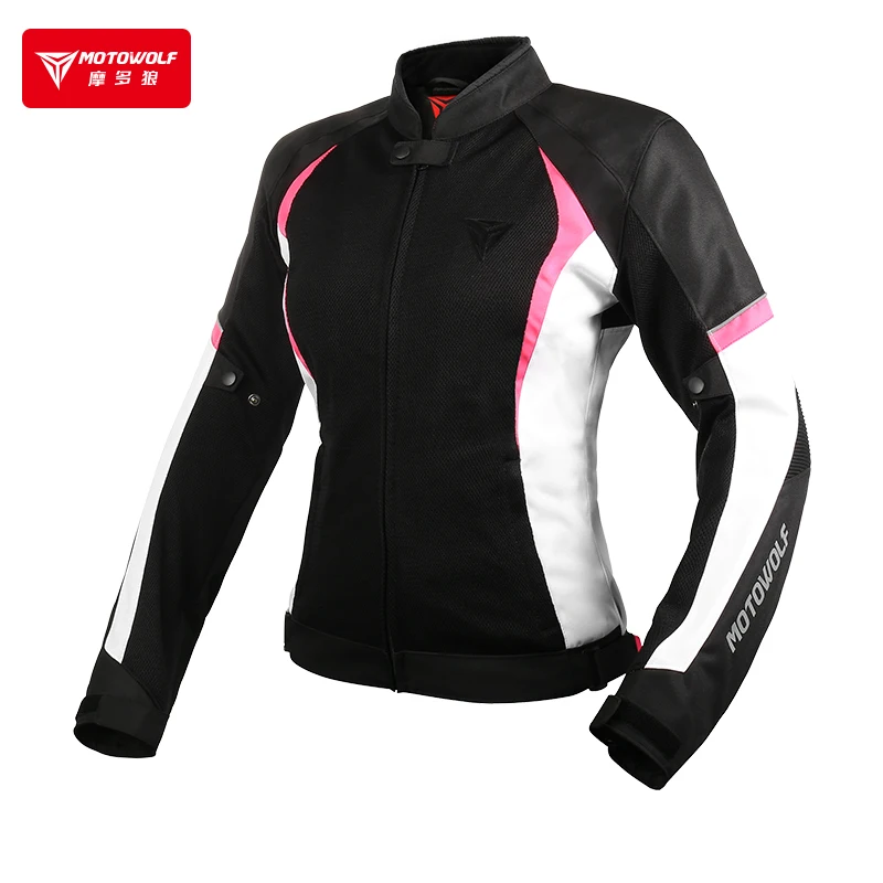 Мотокуртка MOTOWOLF Всесезонная для взрослых и женщин, дышащая, со съемной защитной экипировкой, одежда для автогонок