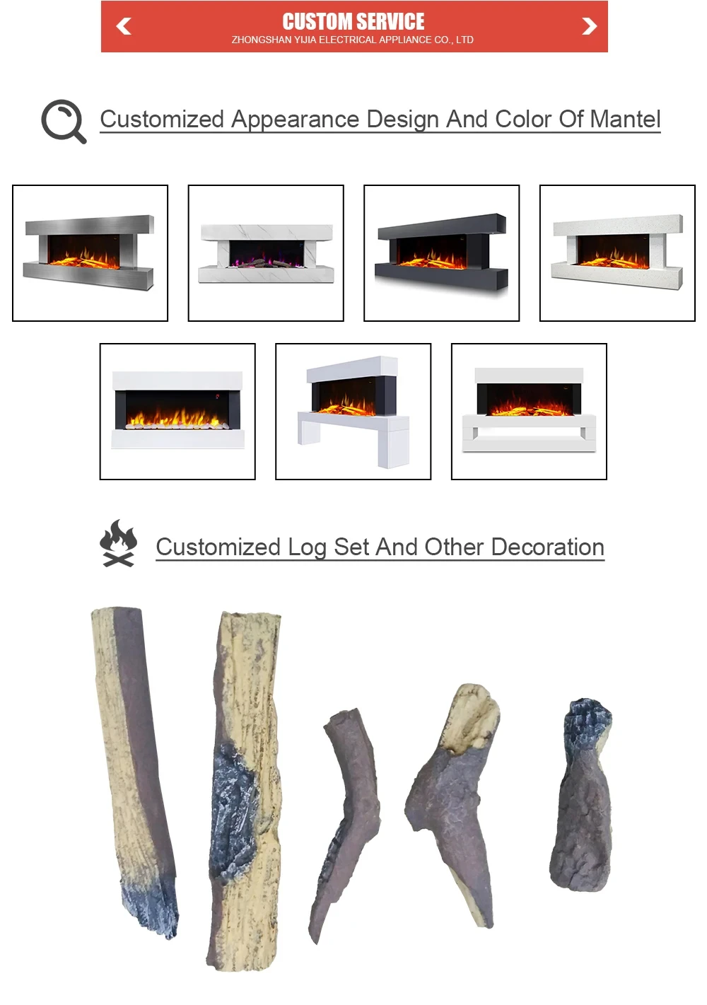 Custom Classic Master Flame Cheap Insert Electric Fireplace