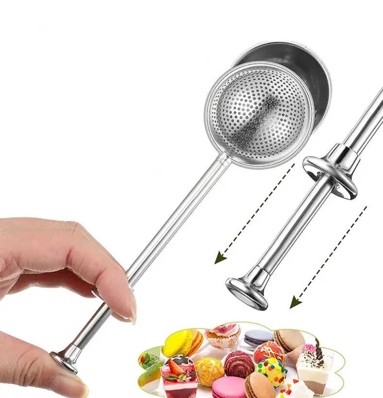 Tea Ball Inox Sferico Manico Scorrevole Colino Da Tè Infusore In Acciaio Inossidabile Per La Produzione Colino Tè Riutilizzabile Colini Tè Sfuso Con Manico