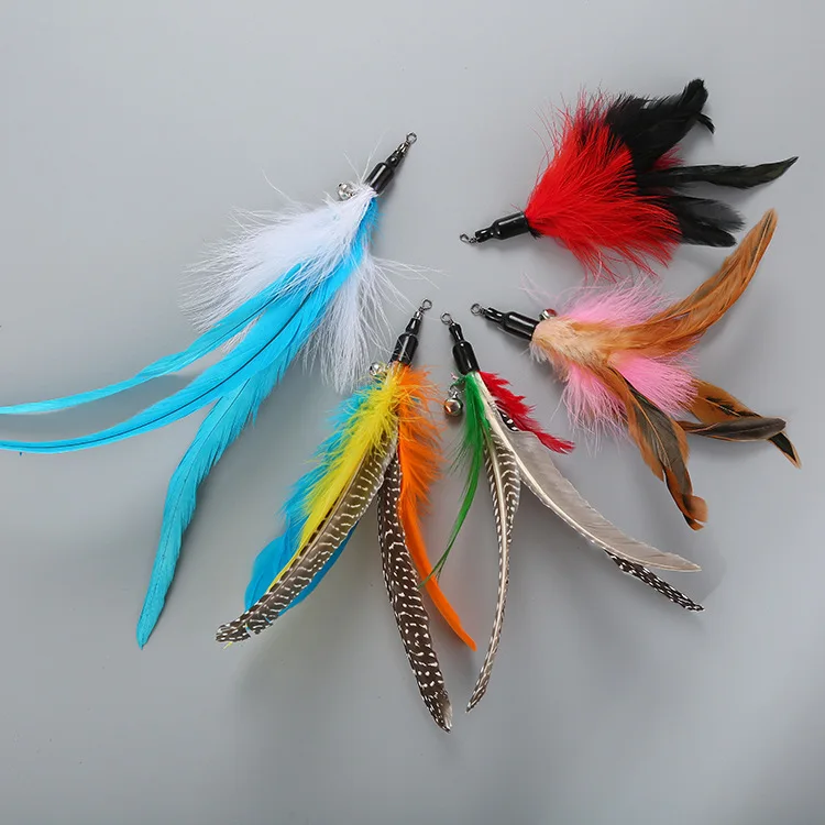 Выдвижной игрушечный тизер для кошек с 5 альтернативными кошачьими игрушками