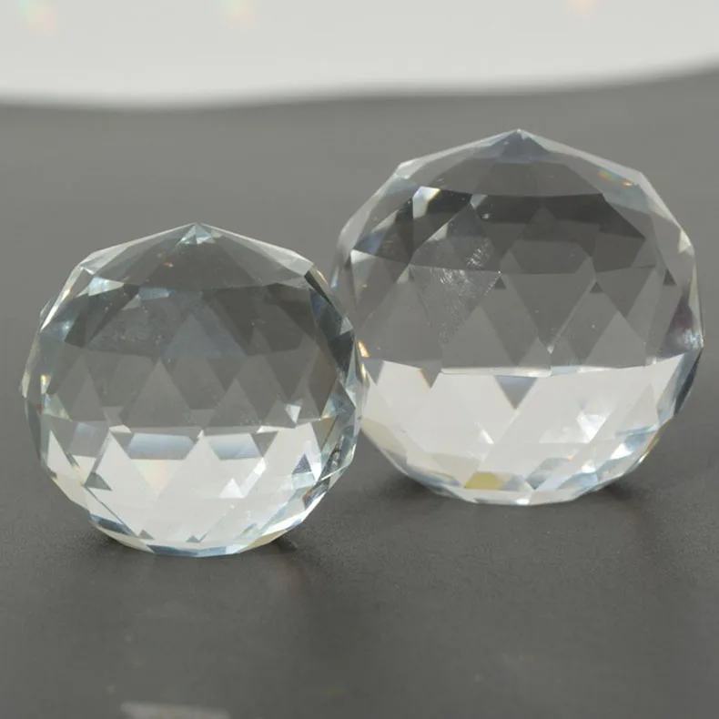 Wholesale Decorative K9 Crystal Ball Prisms 30mm Faceted Glass Balls for Chandelier details