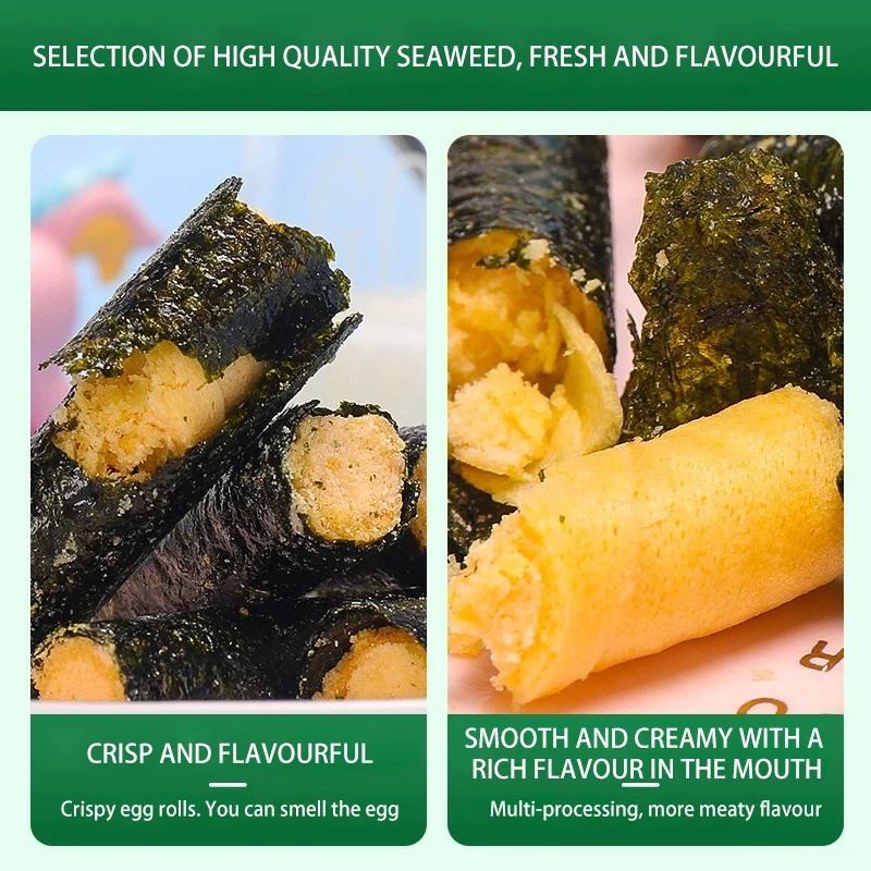 Seaweed Egg Pork Floss Roll Seafood Sandwich Nori Crispy Fragrant