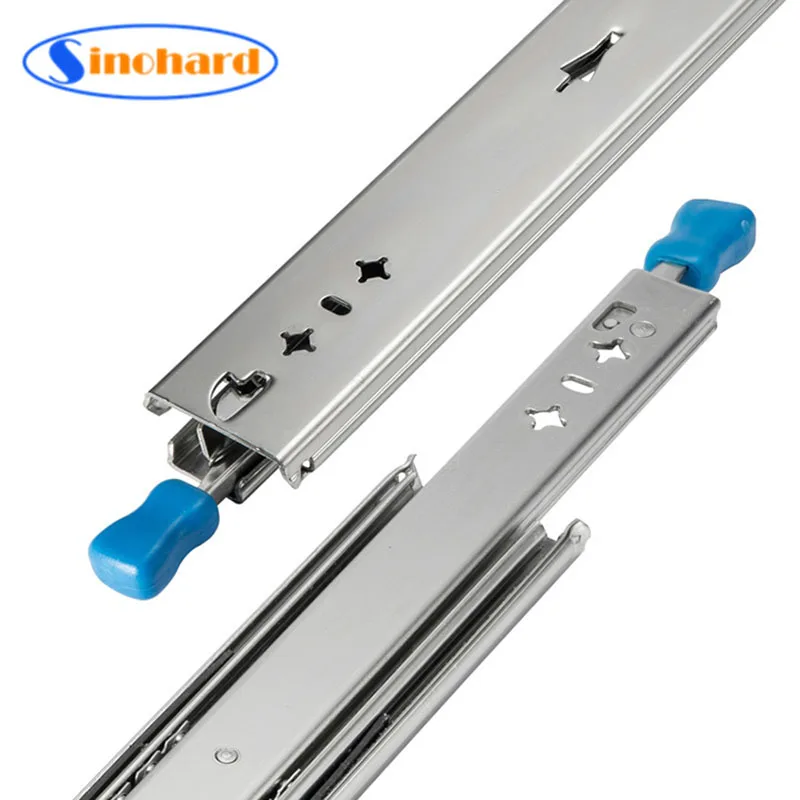 Coldrolled Steel Heavy Duty Drawer Slide With Lock Telescopic Slide