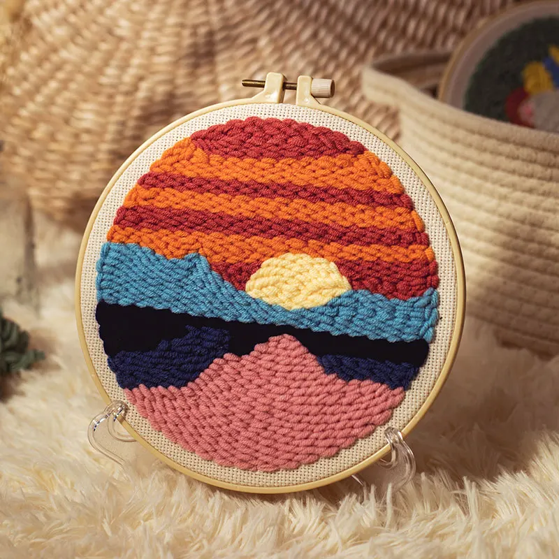 Sunset Punch Needle Embroidery Kit for Beginners