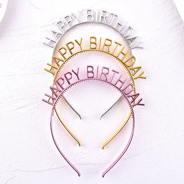 Happy Birthday Letter Headband Birthday Crown Weird Party Headband Cake Topper Decoration