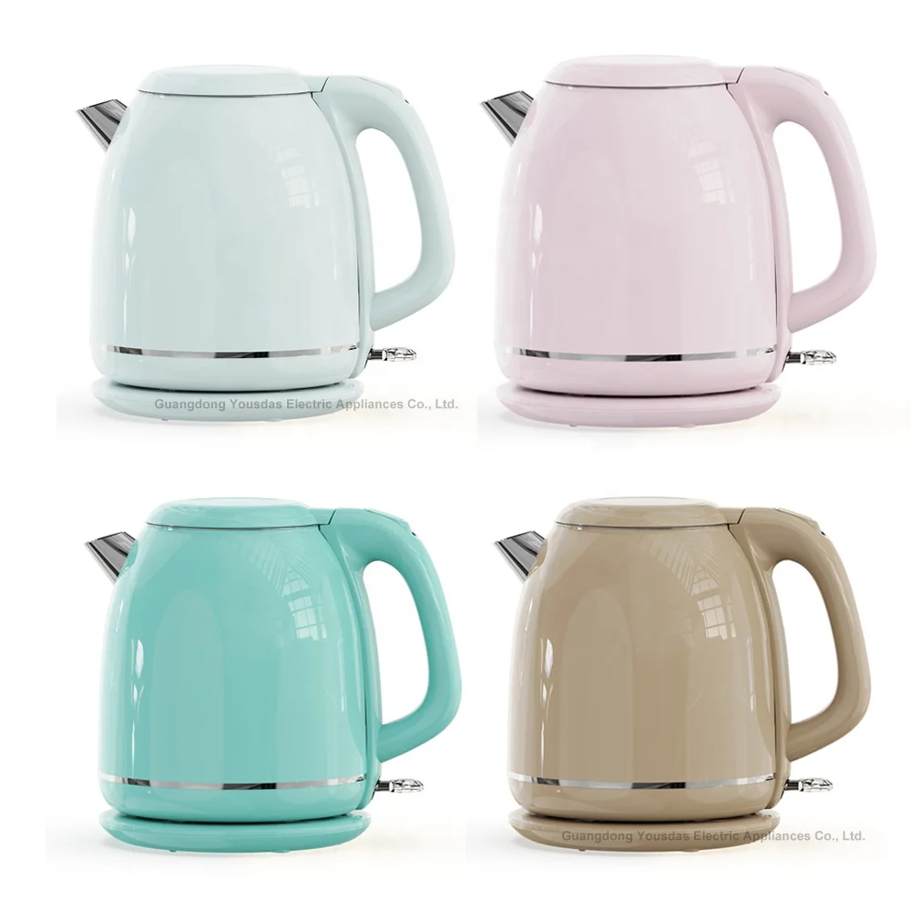 Yousdas High Quality Fast Boiling Double Wall 2l Cordleess Electric Cattle Kettle Tea Fashionable Retro Electric Kettle