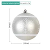 Silver snow globe 15cm