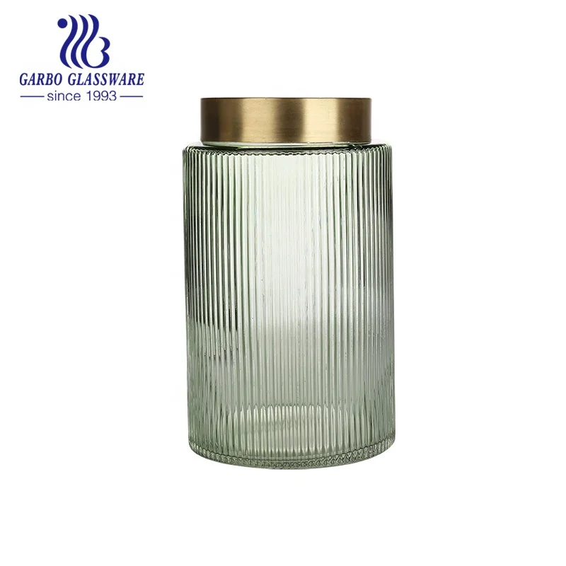 Simple Design Modern Glass Clear Flowers Vase with Spray Color Green Vases Light Green Decorative for Home Use Flower Glass Vase