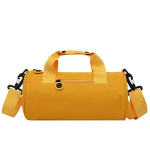 Cylinder Travel Sport Bag Oxford Handbag Luggage Bag Travel Lightweight Crossbody Bag Sports Carrying Bag